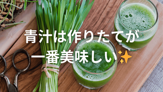 酵素も味も活きてる!作りたての青汁を楽しもう✨